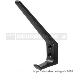 Hermeta 0030 garderobe hoed- en jashaak enkel zwart - R20101370 - afbeelding 1