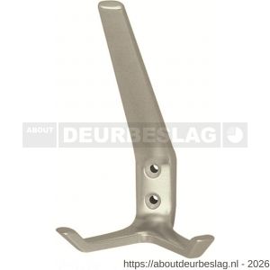 Hermeta 0032 garderobe hoed- en jashaak dubbel nieuw zilver EAN sticker - R20100724 - afbeelding 1