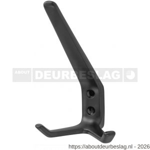 Hermeta 0032 garderobe hoed- en jashaak dubbel zwart - R20101374 - afbeelding 1