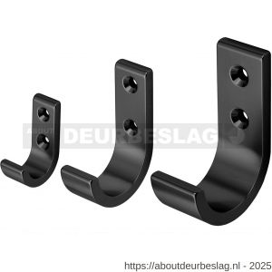 Hermeta 0554 jas- en handdoekhaak mat zwart EAN sticker - R20101432 - afbeelding 3