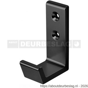 Hermeta 0115 garderobe jashaak enkel mat zwart - R20101415 - afbeelding 1