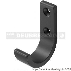 Hermeta 0129 garderobe jashaak enkel mat zwart - R20101423 - afbeelding 2