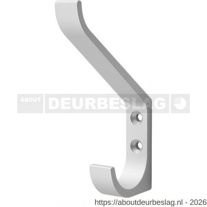 Hermeta 0148 garderobe hoed- en jashaak enkel mat naturel - R20101484 - afbeelding 1