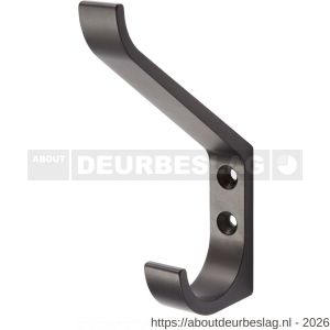 Hermeta 0148 garderobe hoed- en jashaak enkel mat zwart - R20101502 - afbeelding 1