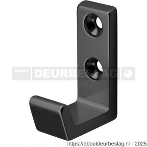 Hermeta 0555 jas- en handdoekhaak mat zwart - R20101541 - afbeelding 1