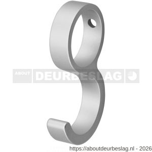 Hermeta 0591 schuifhaak voor ronde garderobebuis D=19 mm mat naturel - R20100395 - afbeelding 1