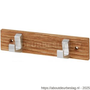 Hermeta 0652 handdoekrek 2-haaks hout-aluminium - R20100677 - afbeelding 1