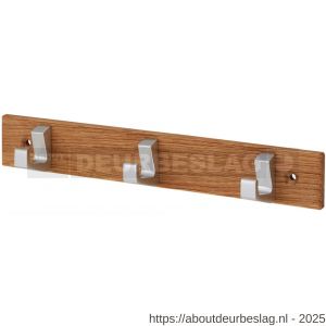 Hermeta 0653 handdoekrek 3-haaks hout-aluminium - R20100687 - afbeelding 1
