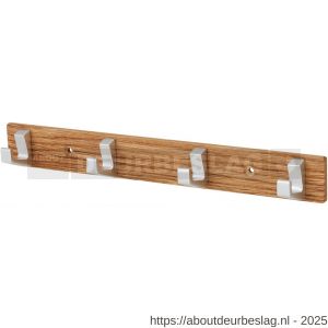 Hermeta 0654 handdoekrek 4 haaks hout-aluminium - R20100696 - afbeelding 1