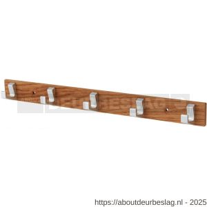 Hermeta 0655 handdoekrek 5 haaks hout-aluminium - R20100704 - afbeelding 1