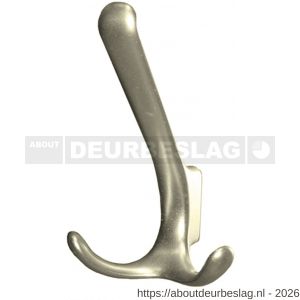 Hermeta 0820 garderobe hoed- en jashaak dubbel nieuw zilver EAN sticker - R20100728 - afbeelding 1