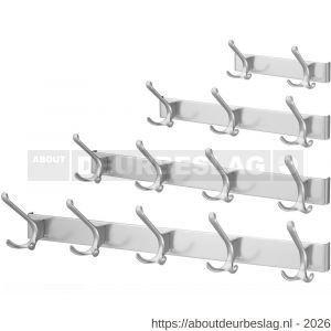 Hermeta 0823 garderobe kapstok 3x haak nummer 820 naturel - R20100227 - afbeelding 3