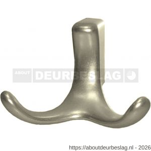 Hermeta 0830 garderobe jashaak dubbel nieuw zilver - R20100774 - afbeelding 1