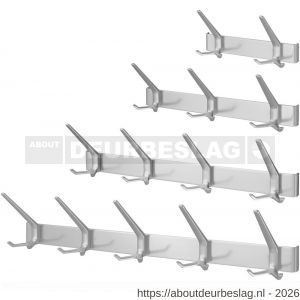 Hermeta 0865 garderobe kapstok 5x haak nummer 860 naturel - R20100269 - afbeelding 3