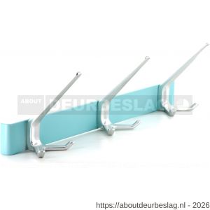 Hermeta 0863 garderobe kapstok 3x haak nummer 860 nevel blauw-naturel - R20101382 - afbeelding 1