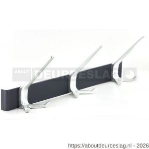 Hermeta 0863 garderobe kapstok 3x haak nummer 860 grafiet grijs-naturel - R20101381 - afbeelding 1