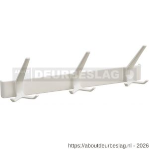 Hermeta 0863 garderobe kapstok 3x haak nummer 860 Pure White - R20101384 - afbeelding 1