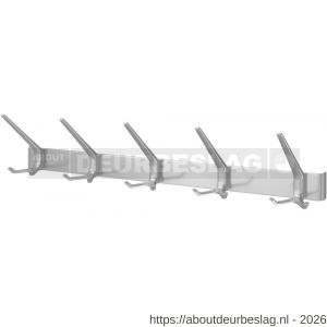 Hermeta 0865 garderobe kapstok 5x haak nummer 860 naturel - R20100269 - afbeelding 1