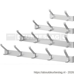 Hermeta 0882 garderobe kapstok 2x haak nummer 880 naturel - R20100610 - afbeelding 3