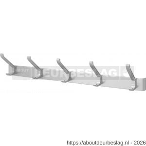 Hermeta 0885 garderobe kapstok 5x haak nummer 880 naturel - R20100289 - afbeelding 1