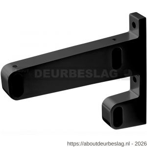 Hermeta 1090 garderobebuis steun eind links Gardelux 1 type 6 mat zwart - R20101570 - afbeelding 1