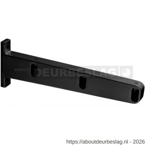 Hermeta 1111 garderobebuis steun eind rechts Gardelux 1 type 7A mat zwart - R20101584 - afbeelding 1