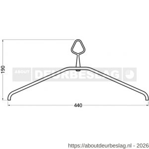 Hermeta 1266 garderobe kledinghanger Gardelux 1 niet uitneembaar draaibaar naturel - R20100645 - afbeelding 2