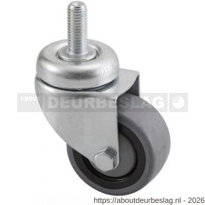 Hermeta 1355 garderobe zwenkwiel zonder rem M10x25 mm verzinkt - R20101358 - afbeelding 1