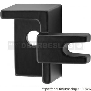 Hermeta 2015 garderobebuis steun Gardelux 2 RAL 9011 zwart - R20101827 - afbeelding 1