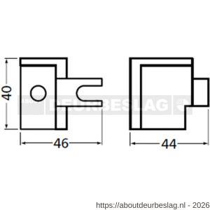 Hermeta 2015 garderobebuis steun Gardelux 2 RAL 9011 zwart - R20101827 - afbeelding 2