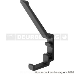Hermeta 2082 garderobebuis hoed- en jashaak Gardelux 2 mat zwart - R20100391 - afbeelding 1