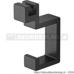 Hermeta 2083 garderobebuis jashaak enkel Gardelux 2 mat zwart - R20101830 - afbeelding 1