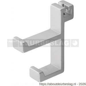 Hermeta 2085 garderobebuis jashaak dubbel Gardelux 2 mat naturel - R20100421 - afbeelding 1