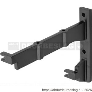 Hermeta 2092 garderobebuis steun Gardelux 2 RAL 9011 zwart - R20101829 - afbeelding 1