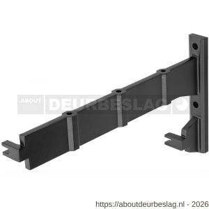 Hermeta 2093 garderobebuis steun Gardelux 2 RAL 9011 zwart - R20101826 - afbeelding 1