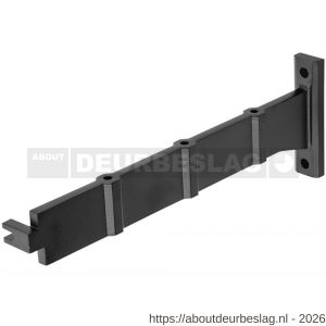 Hermeta 2094 garderobebuis steun Gardelux 2 RAL 9011 zwart - R20101825 - afbeelding 1