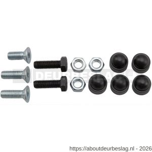 Hermeta 2098 garderobe montageset framebevestiging Gardelux 2 type 12 mat zwart - R20100560 - afbeelding 1