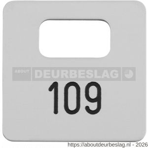 Hermeta 2100 garderobe nummerplaatje Gardelux 2 voor bezoeker mat naturel - R20101385 - afbeelding 1