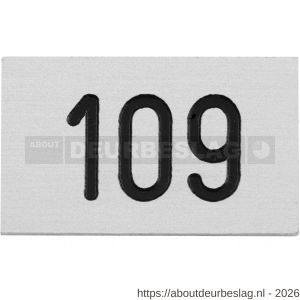 Hermeta 2105 garderobe nummerplaatje Gardelux 2 voor garderobelijst mat naturel - R20101386 - afbeelding 1