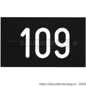 Hermeta 2105 garderobe nummerplaatje Gardelux 2 voor garderobelijst zwart - R20100562 - afbeelding 1