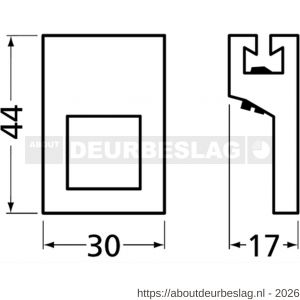 Hermeta 2111 garderobe inhaakoog vast Gardelux 2 zwart - R20100563 - afbeelding 2
