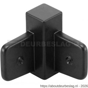 Hermeta 2135 garderobelijst hoek binnen Gardelux 2 voor lijst 2000 zwart - R20100353 - afbeelding 1