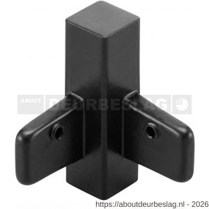 Hermeta 2136 garderobelijst hoek binnen Gardelux 2 voor lijst 2001 zwart - R20100354 - afbeelding 1