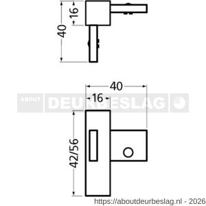Hermeta 2136 garderobelijst hoek binnen Gardelux 2 voor lijst 2001 zwart - R20100354 - afbeelding 2
