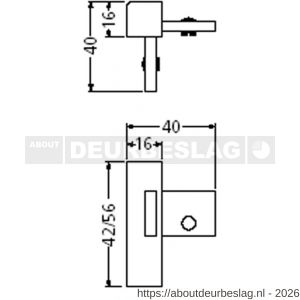 Hermeta 2140 garderobelijst hoek buiten Gardelux 2 voor lijst 2000 zwart - R20100355 - afbeelding 2