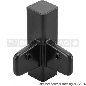 Hermeta 2141 garderobelijst hoek buiten Gardelux 2 voor lijst 2001 zwart - R20100356 - afbeelding 1