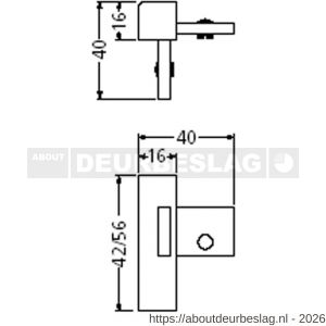 Hermeta 2141 garderobelijst hoek buiten Gardelux 2 voor lijst 2001 zwart - R20100356 - afbeelding 2