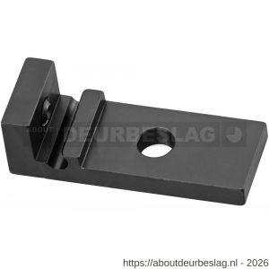 Hermeta 2352 garderobe steun sierlijst Gardelux 2R mat zwart - R20100566 - afbeelding 1