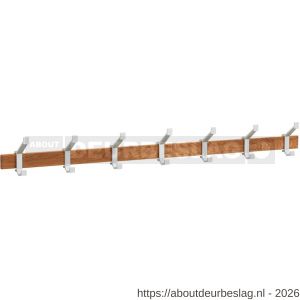 Hermeta 2684 wand garderobe kapstok serie A 7-haaks hout winkelverpakking - R20100623 - afbeelding 1