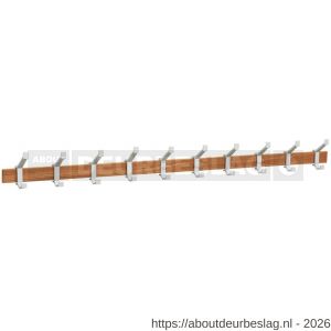 Hermeta 2685 wand garderobe kapstok serie A 10-haaks hout winkelverpakking - R20100625 - afbeelding 1